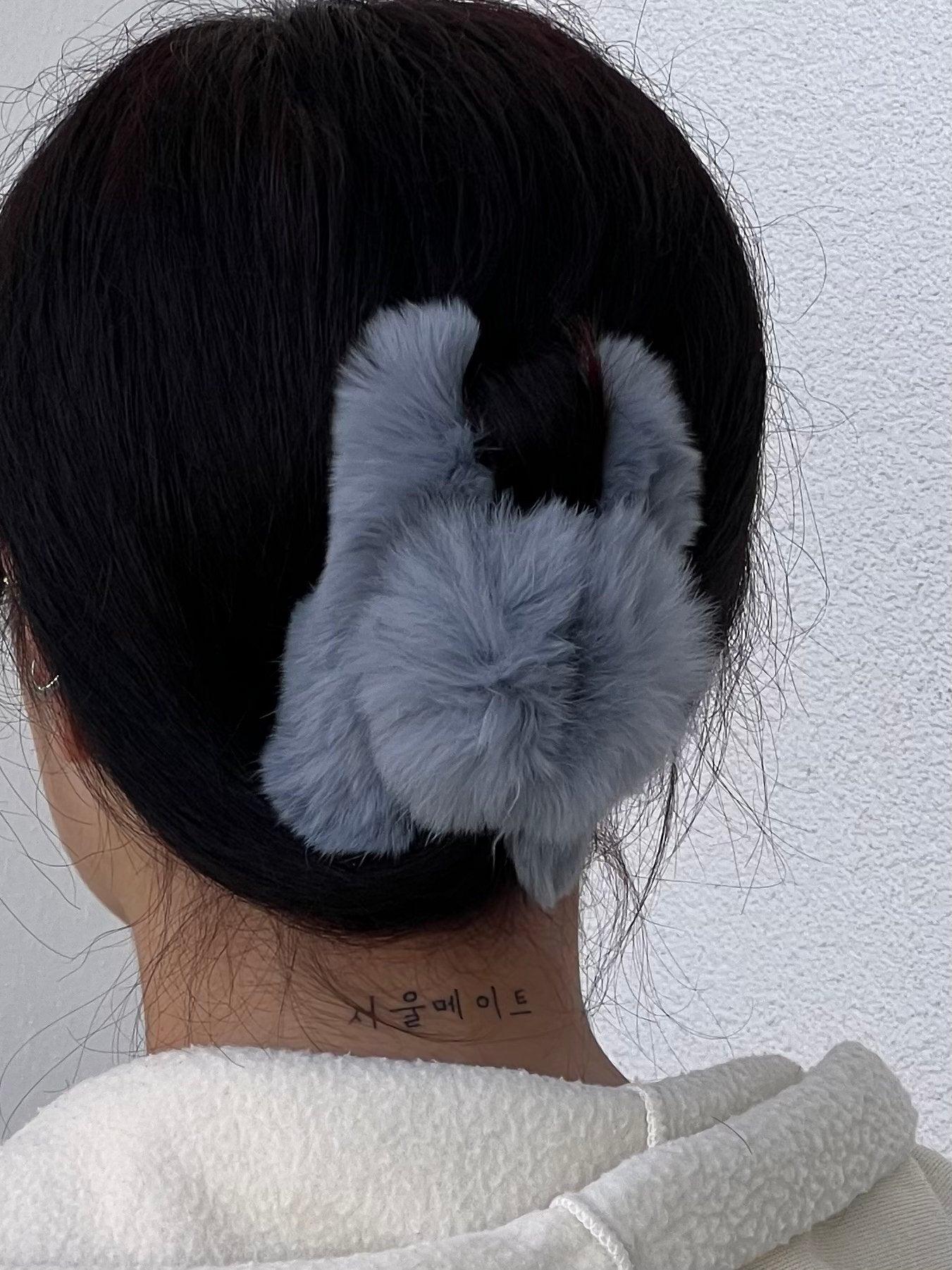 FLUFFY hair clip